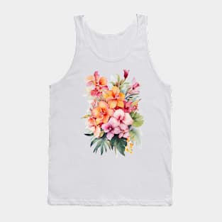 Tropical Paradise Watercolor flowers Vol.08 Tank Top